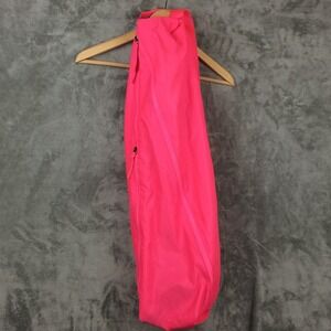 Lululemon Hot Pink Yoga Mat Bag Gym Carrier Nylon Zip Pockets Adjustable Strap